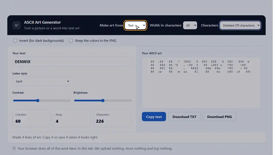 Watch the ASCII Art Generator in Action