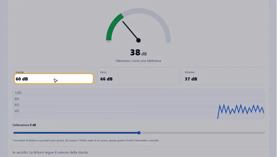 Video guida: Fonometro