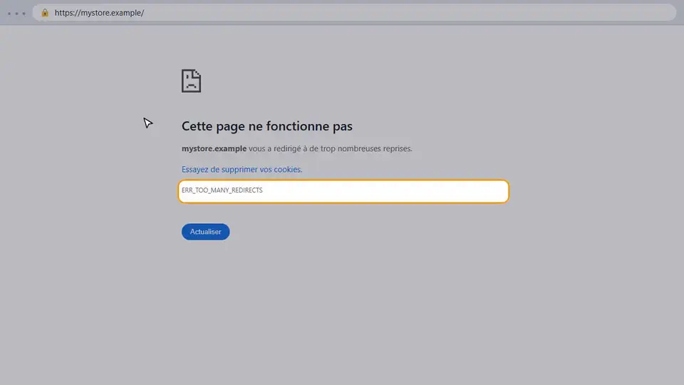 Comment réparer une boucle de redirection