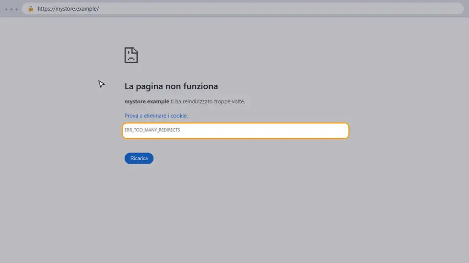 Come risolvere il loop di redirect