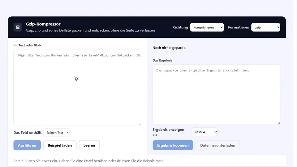 So nutzen Sie den Gzip-Kompressor