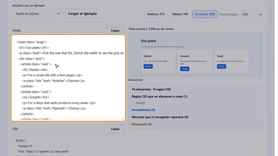 Guía en vídeo: Editor HTML online
