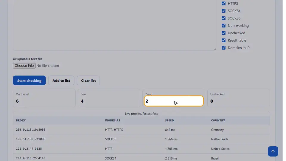 See the Proxy Checker at Work, Start to Finish