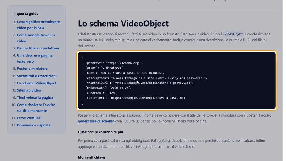 Come sistemare un video senza title