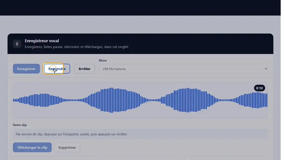 Tutoriel vidéo : Enregistreur vocal